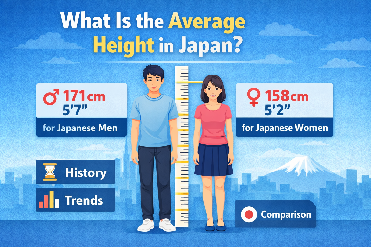 average height in japan