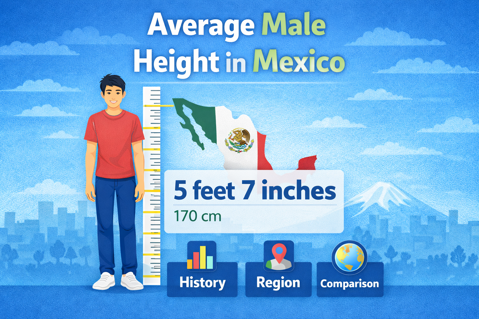 average male height in mexico